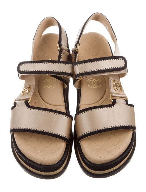 chanel sandals for ladies|flat Chanel sandals women.